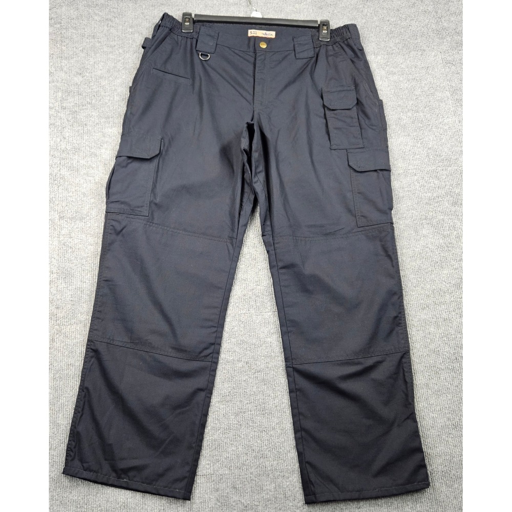 5.11 Tactical Womens Cargo Pants Navy Blue Ripstop Utility Work Trousers 18 Long